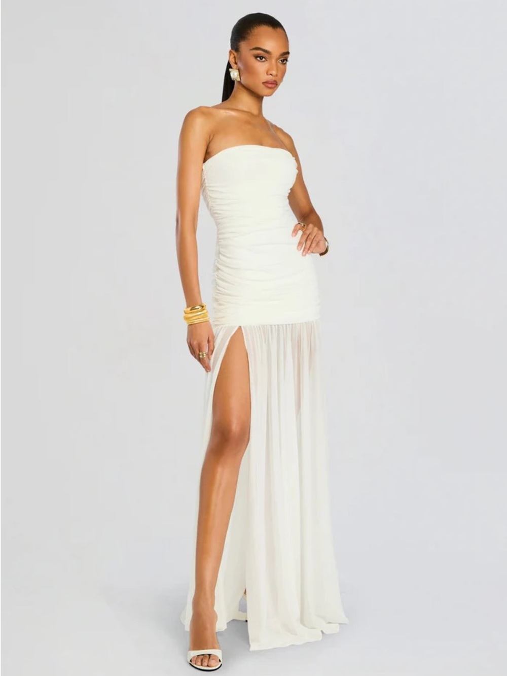 Retrofete Adele Dress - Ivory-White Evening Gown